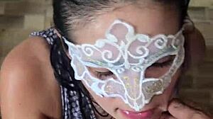 Hotwife gets a messy facial in Boquete's town square