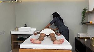 Hot Latina masseuse gets fucked on her big ass