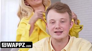 Hey, virgin stepbrothers trick bisexual stepsisters into a wild 4some orgy ending