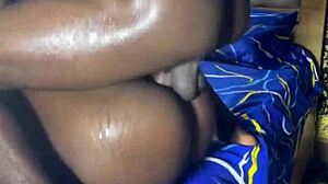ebony teen 18+ contrasts soft seduction with monster cock rough quickie fuck