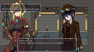 She grabs something weird in his box