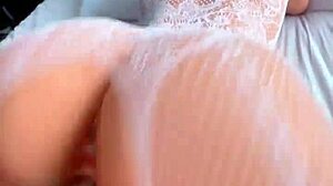 Look at this beautiful Latina shaking her big ass in prone bone and on all fours