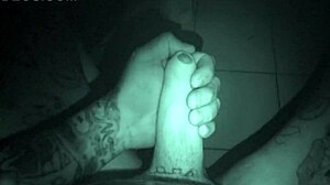 late night tattooed solo masturbation session