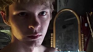 Inked Homosexual Plays With His Rock Solid Cock Alone