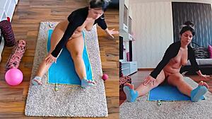 Double The Fun! Watch Dual Cam Naked Workout With Ass Worshiping!