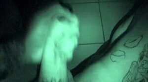 late night tattooed solo masturbation session