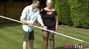 Granny, wanna suck these big tits now?