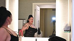 horny step mom teases son so she can fuck him ft goddessx