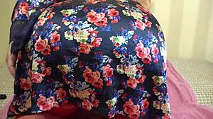 mature russian woman with natural hair masturbates close up