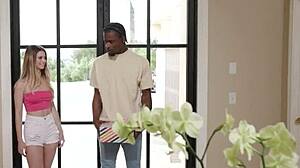 Wow, petite Molly Little gets surprised by that big black cock!