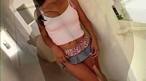 Naughty Latina bends over for doggystyle with her yummy tits bouncing!