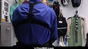 Does the guard let the milf thief go after fucking her?