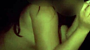 Wife enjoys a relaxing evening at the swing house