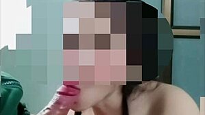 Thai Babe Delivers Best Homemade Blowjob with Cum in Mouth.