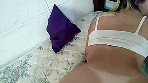 i feel so excited behind the scenes with cute teen after shower