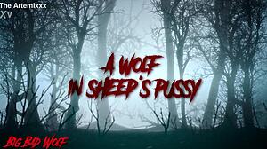 A BDSM scene with a big cock in a sheep costume