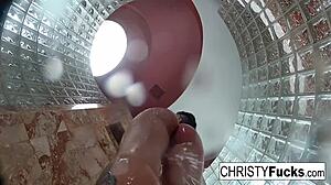 Hot shower bts fun with christy & dahlia in lesbian oral