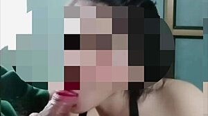 Thai Babe Delivers Best Homemade Blowjob with Cum in Mouth.
