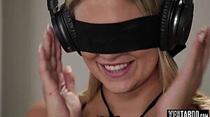 Busty Lesbians in Strap-On Fun