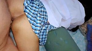 Deepthroat and muff diving action in a garage with an amateur couple