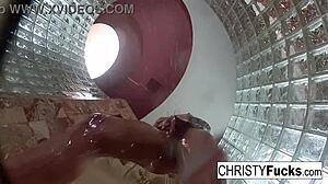 Hot shower bts fun with christy & dahlia in lesbian oral