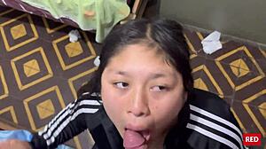 Discover my cousin's hidden oral skills in her room