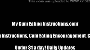 Femdom clips with cum play and humiliation