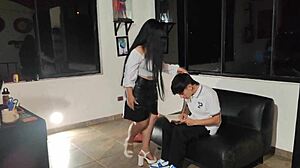 Hey nerd, can you handle my big tits and ass in class?