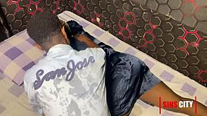 nigerian couple fucks hard in doggystyle early morning