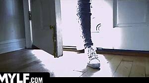 I sucked my boss's big dick deepthroat to distract from scary movies.