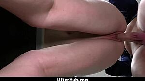 Hot teen shoplifter submits to lp officer's demands at work