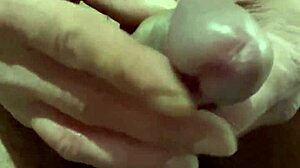 masturbation playing with foreskin playing with balls shooting my load into the camera part 1