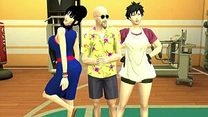 Maestro Roshi Trains ChiChi Milk in Perverted Hentai