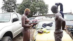 fucking my client in the garage during repairs with my big black cock 😏