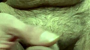 masturbation playing with foreskin playing with balls shooting my load into the camera part 1