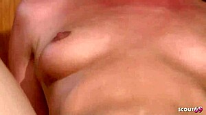 Blonde Slut Wife Gets Hard Anal from Neighbor While Husband is Away.