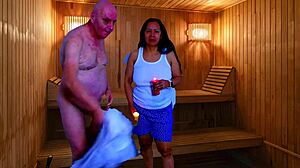Watch Agarabas and Olpr in the hot sauna fucking