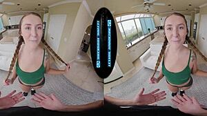 curvy redhead teen babysitter chloe marie bends over in pigtails for your big cock blowjob and doggystyle fuck.