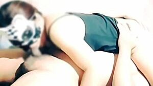 i watch my asian wife get wet and horny, licking and cumming with natural tits