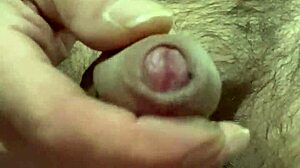 masturbation playing with foreskin playing with balls shooting my load into the camera part 1