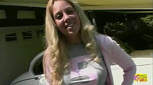 Intense Strapon Creampies Blonde Lesbian Slut In Outdoor Casting.