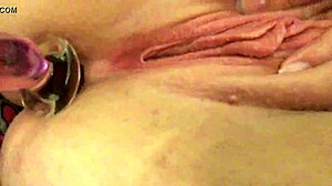 korean girl tests new dildo in anal