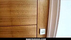 Cute Petite Stepdaughter Orgasms in Cosplay with Stepdad