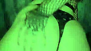 Hey, watch my goth girlfriend ride a vibrator dildo to intense orgasm