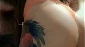 Sexy redhead returns with big ass and tan lines