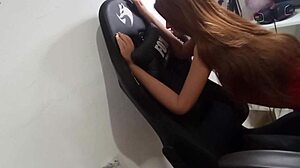 Stepdaughter is a small brunette and she is a amateur and she uses sex toys to pleasure herself