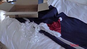 stepdad as saint nick surprises ariana marie with a holiday treat