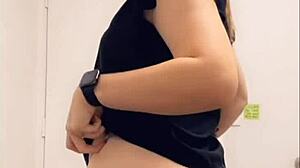 At work, are you having lil fun with your wet pussy and big clit masturbation?