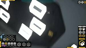 POV brunette babe in orange dress gets worn out