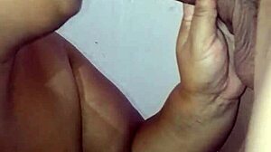 Enjoying a delicious moment with my wife.